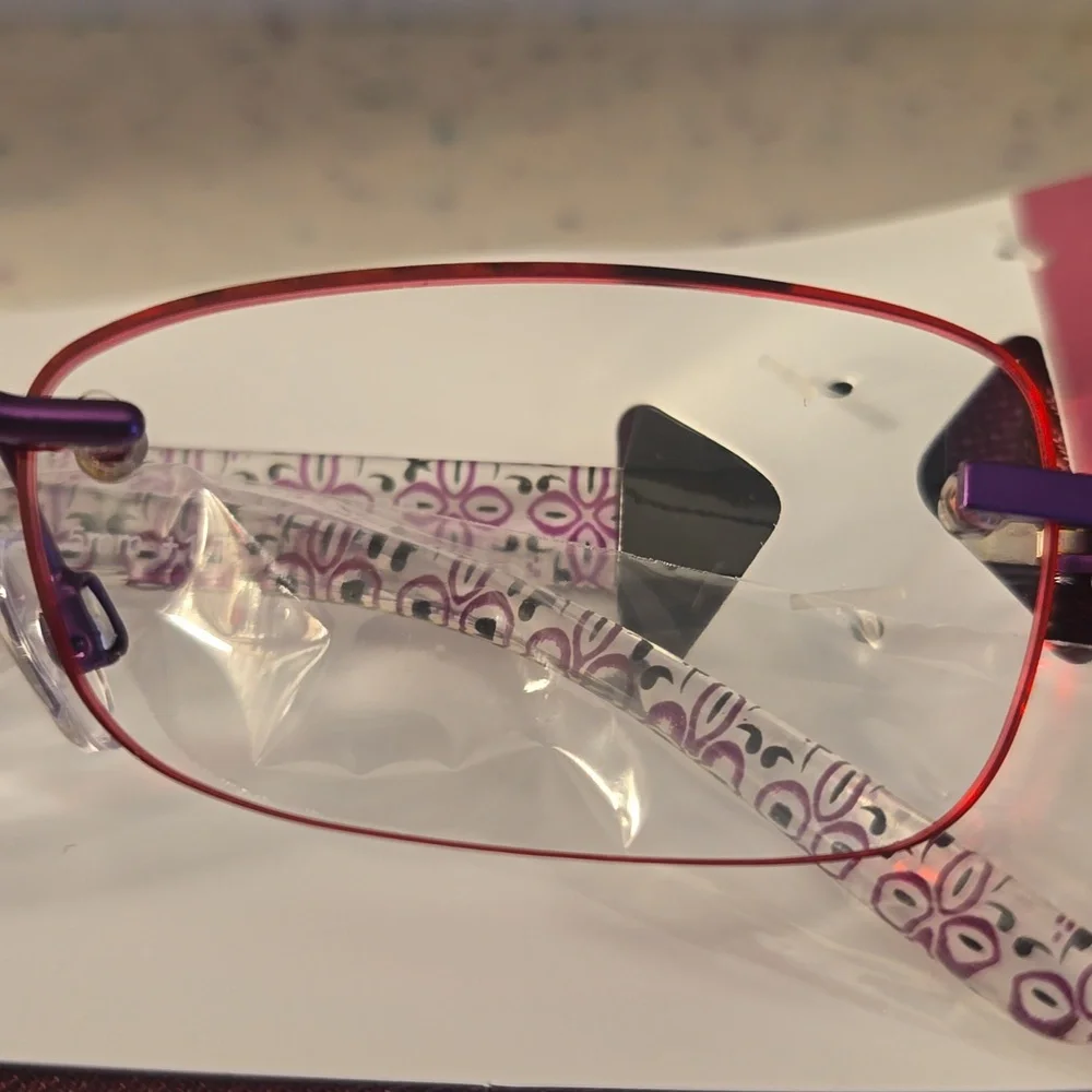 Foster Grant Trend Dani Purple Reading Glasses with Case +1.75 New - Picture 3 of 6